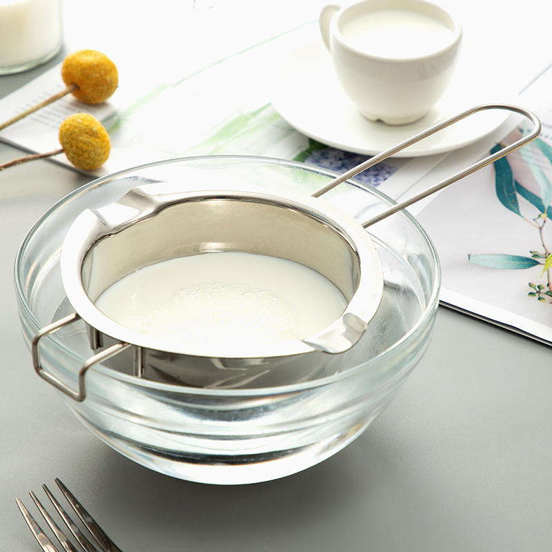 喜之焙巧克力融化锅不锈钢黄油芝士隔水融化碗加厚长柄烘焙工具