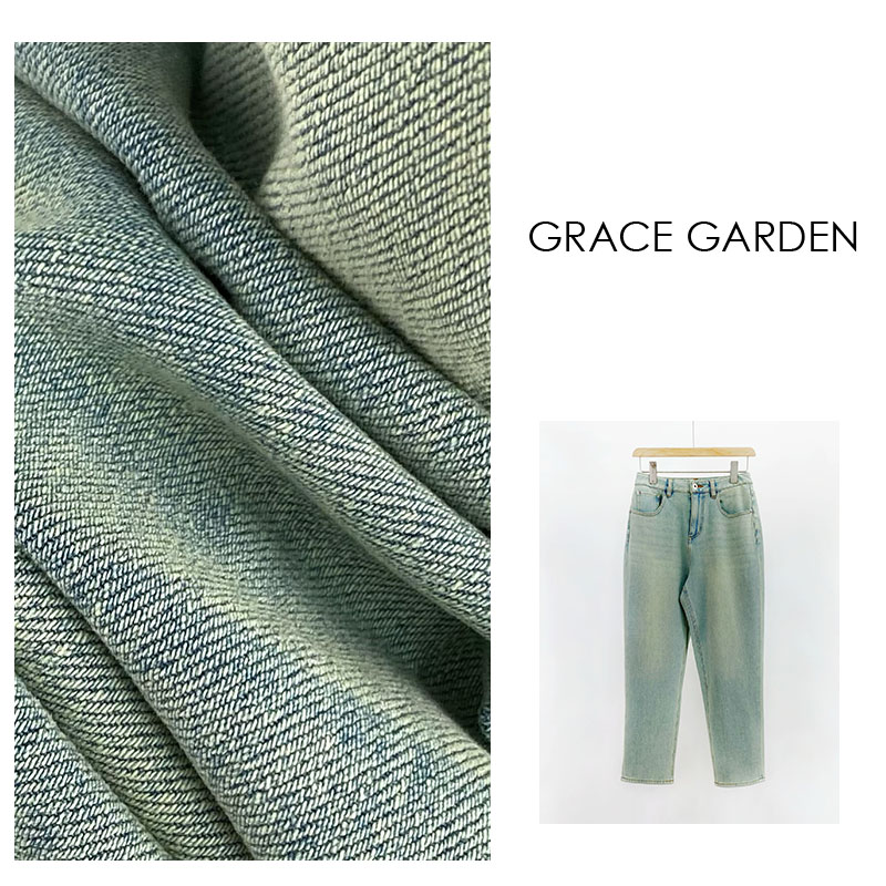 GRACE GARDEN【土耳其牛仔！】百搭复古水洗直筒牛仔裤NZK3C2381