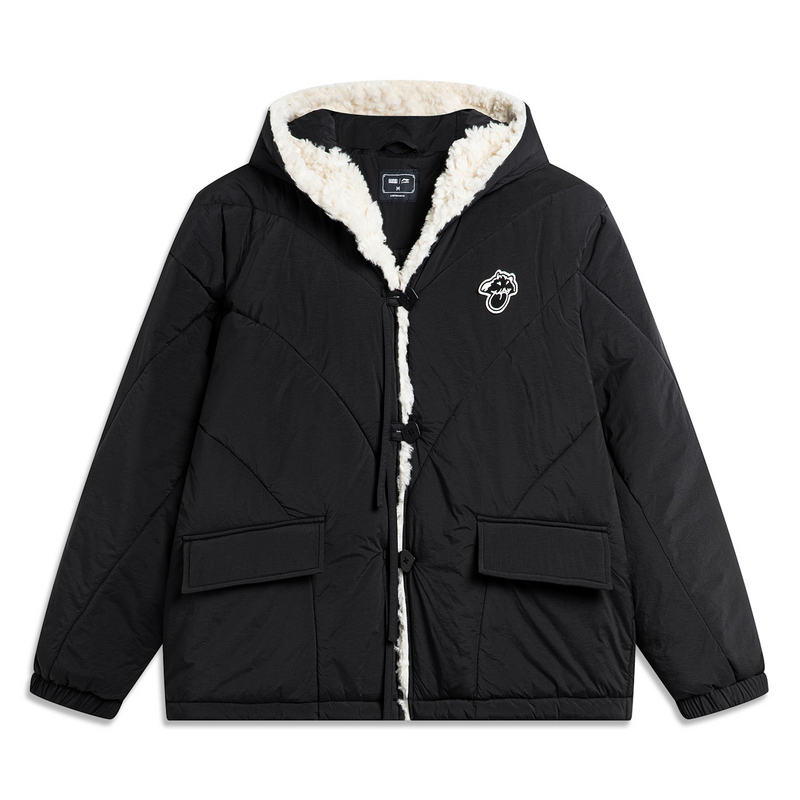 《B品以直播展示为准》李宁女子舒适休闲宽松百搭保暖棉服AJMT310