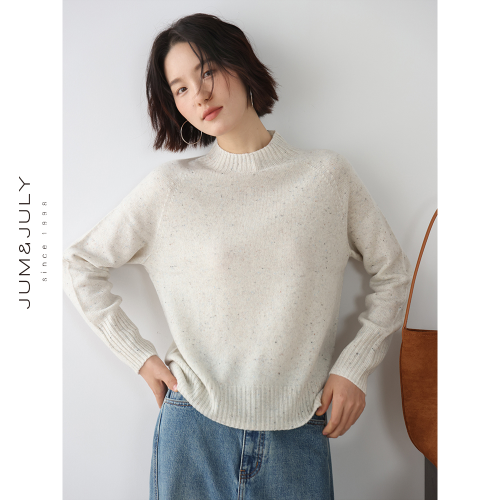 2024年秋冬新款1OO绵羊毛针织衫女高领保暖内搭毛衣软糯上衣M908
