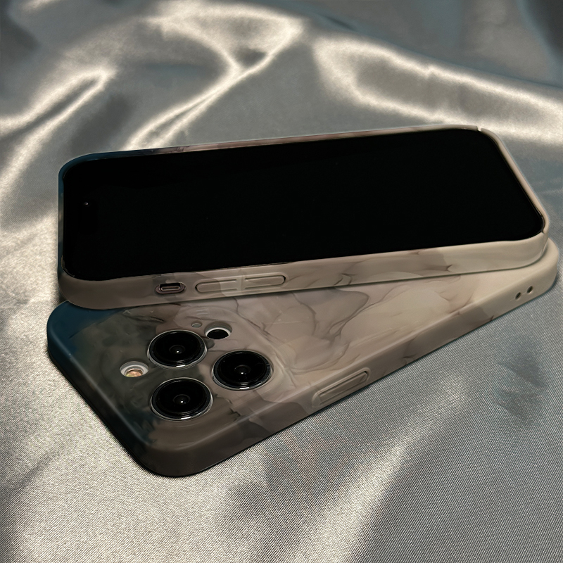 灰色晕染适用iPhone14promax手机壳苹果13/12女xr硬xs套11手机壳
