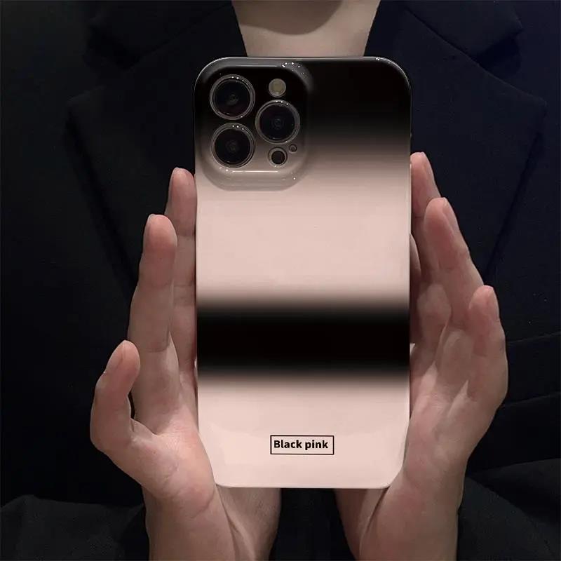 黑粉渐变苹果15菲林壳iphone14promax/13/12手机壳11/xr/xs苹果15