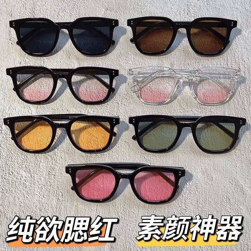 纯欲腮红眼镜女时尚网红神器自带妆感显瘦眼镜框ins初恋风高级感
