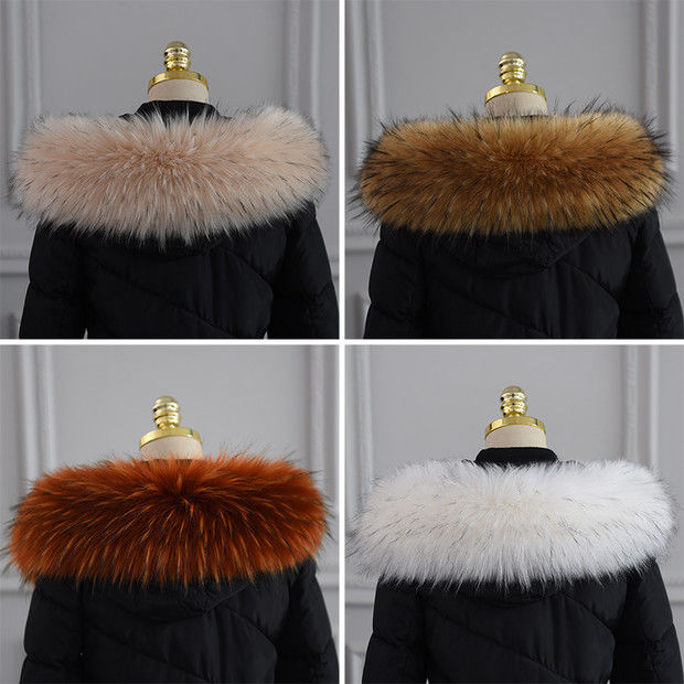 派克服毛领子帽条超大韩版通用保暖仿貉子毛狐狸毛男女帽条单卖冬