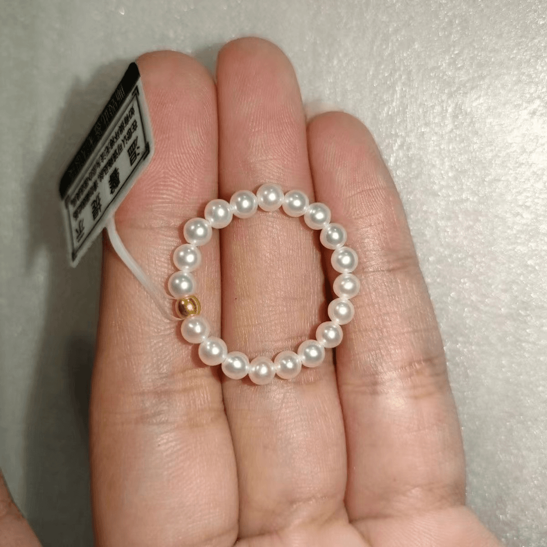 小米珠正圆弹力绳戒指时尚气质经典