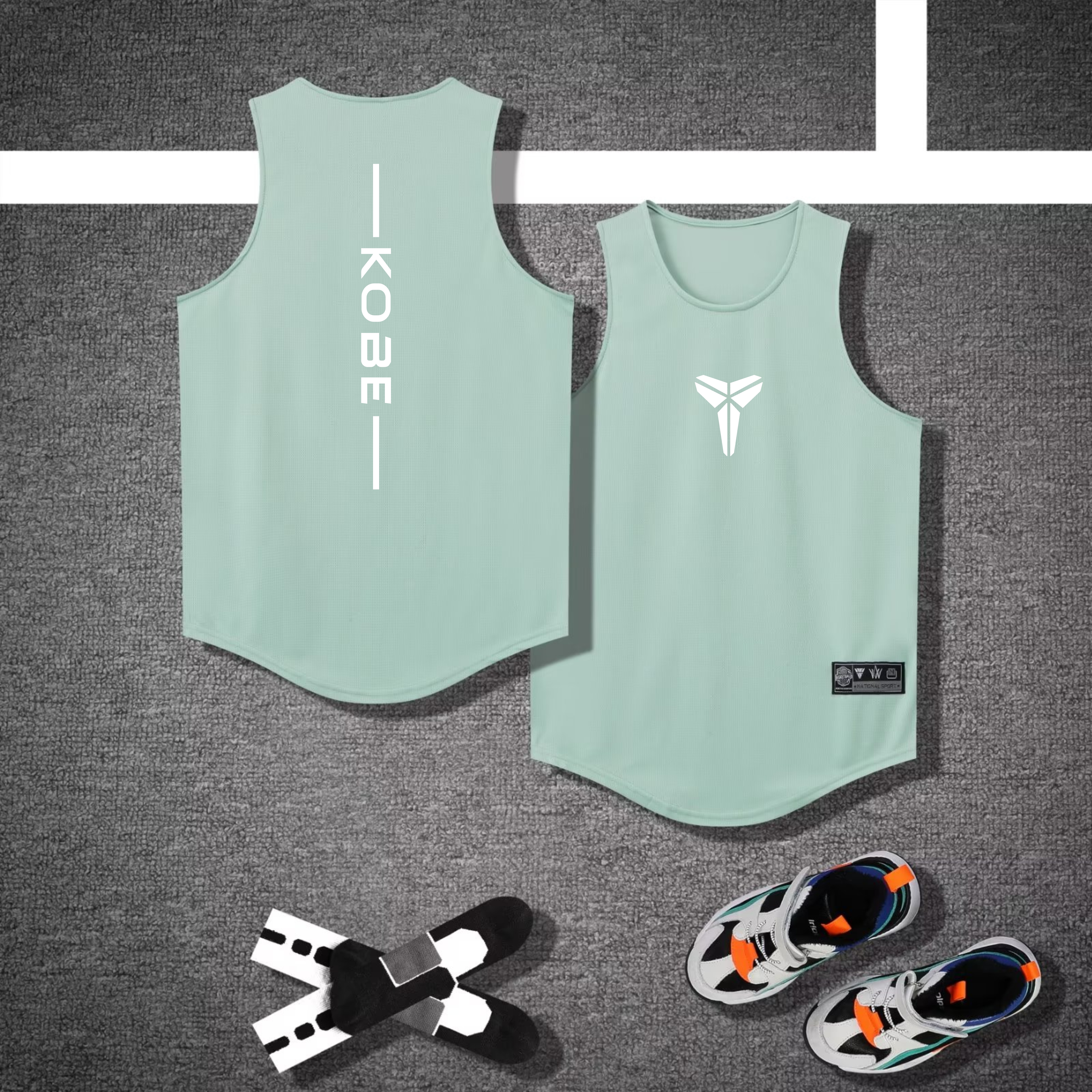 美式篮球运动背心男女夏季宽松透气速干训练球服科比坎肩球衣潮牌