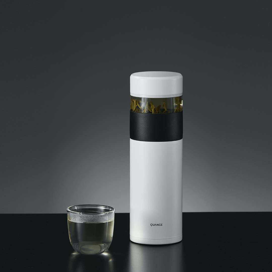 <鼎尖臻品>全格茶水分离茶水杯316不锈钢保温杯高档便携过滤水杯