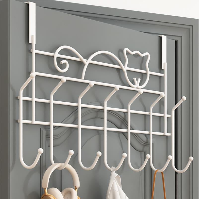 挂衣架置物架衣服挂架无痕免打孔墙上壁挂免钉门上门背式门后挂钩