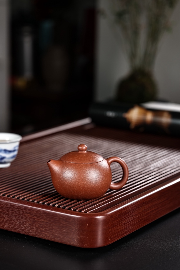 西施壶 原矿红降坡 全手工制作