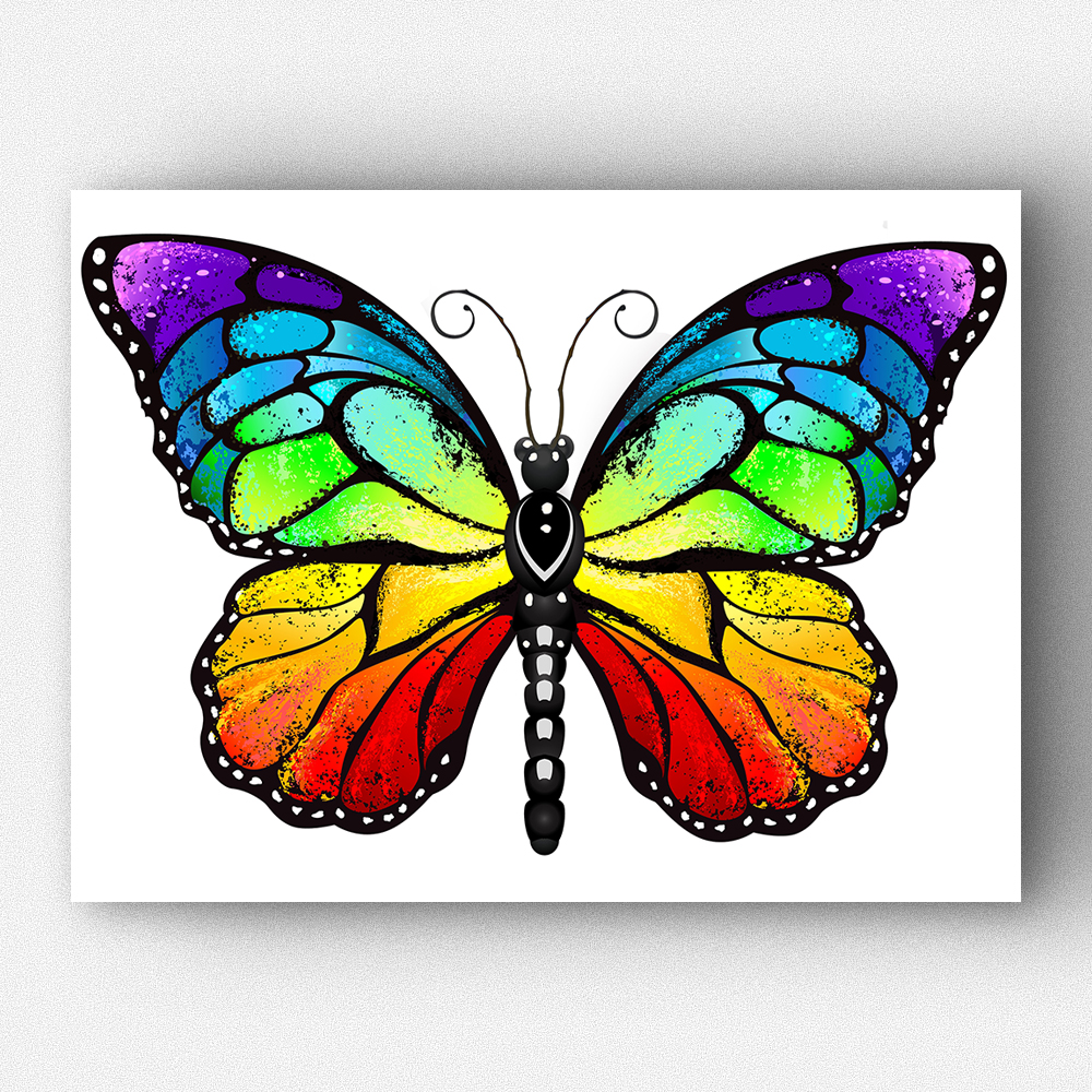 水晶钻亮钻方欢乐林新款【蝴蝶】钻石画粘画钻石绣十字绣头好家居