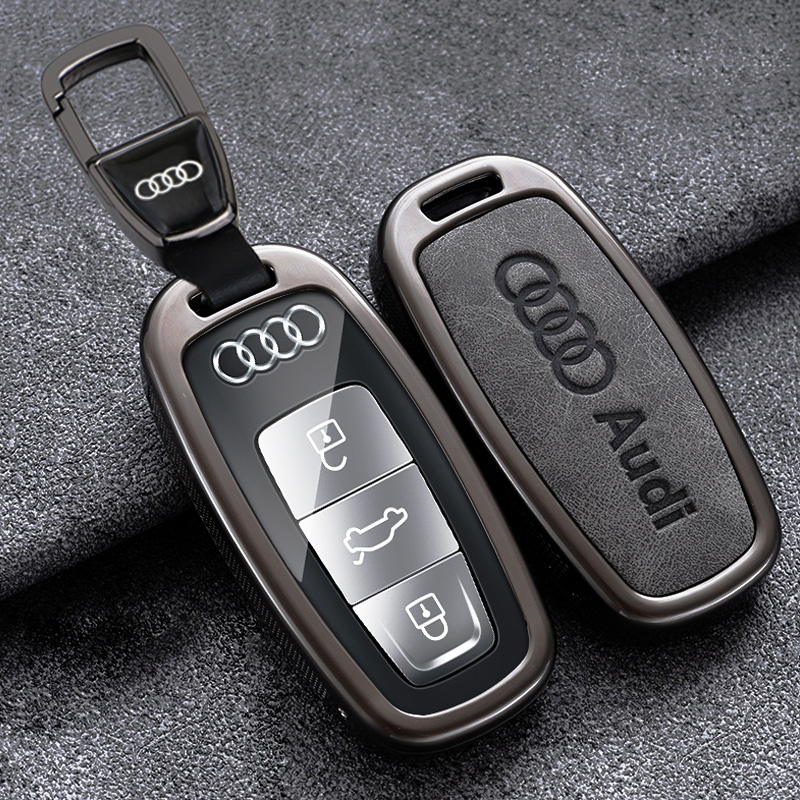 适用2023款奥迪a6l钥匙套22款A3高档a6男A7L汽车装饰用品包壳扣女