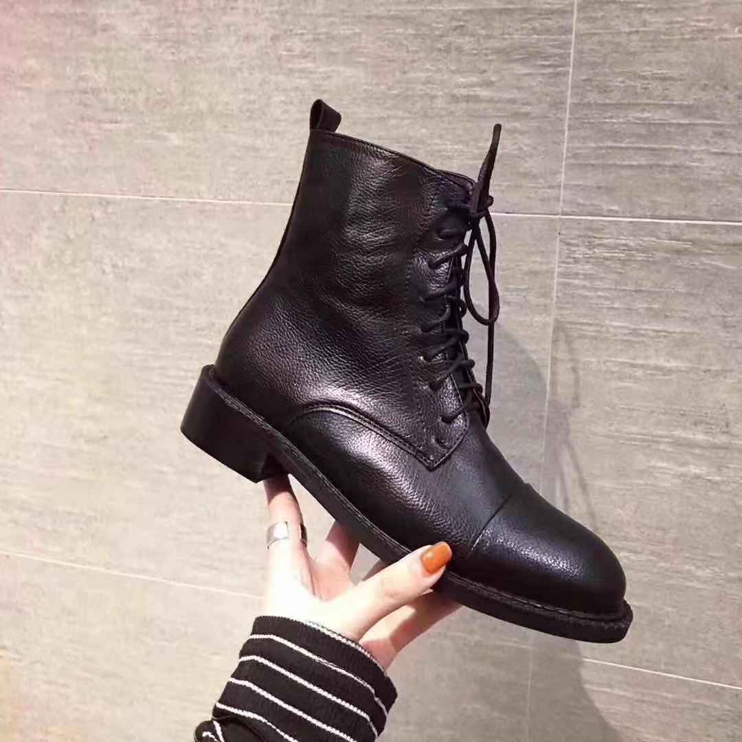 BAO/宝小姐【年底福利】尖头复古百搭气质中筒马丁靴1908-26