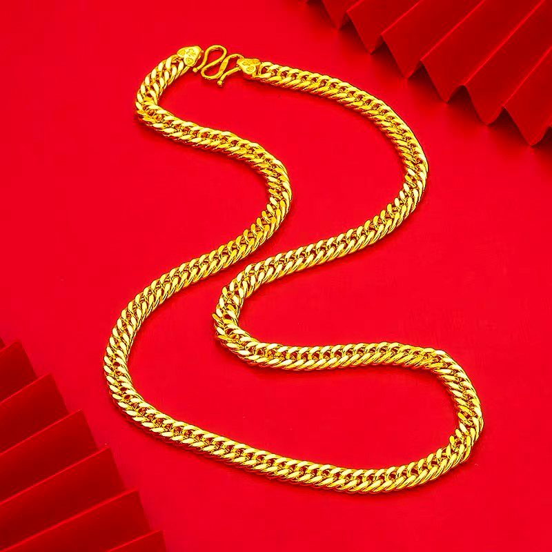 合金项链 福扣项链 老板款 简约百搭 时尚潮流 金色款合金FK002