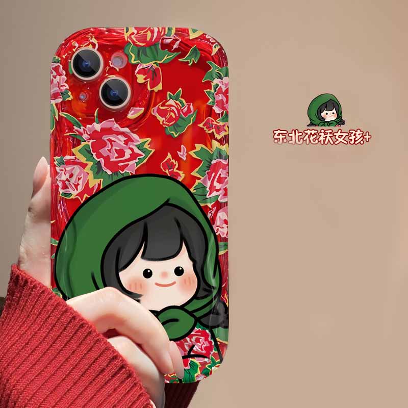 东北棉袄军大衣苹果15p华为/vivo/oppo/小米iPhone14promax手机壳