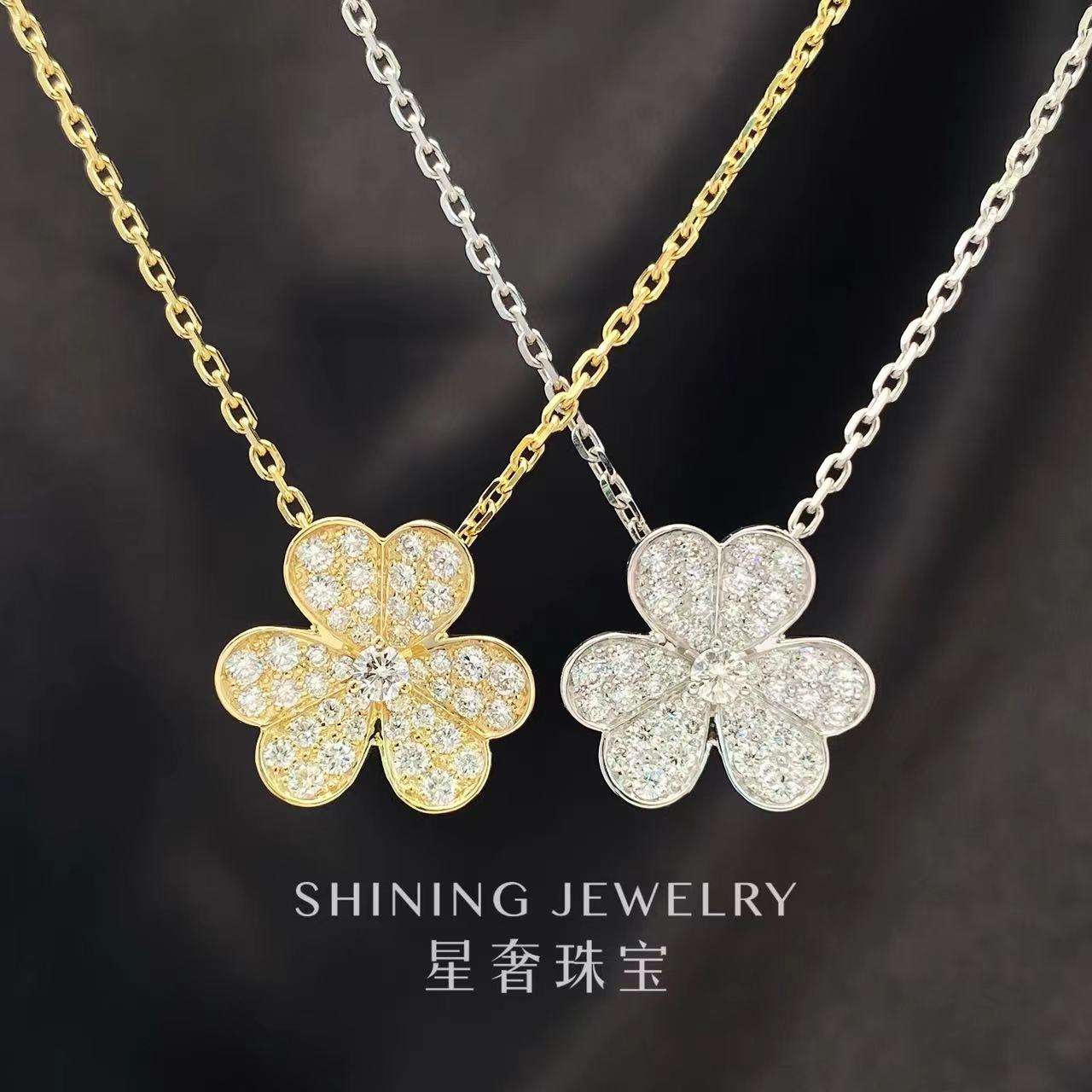 【星奢珠宝】18k三叶草钻石项链天然真钻气质轻奢时尚百搭少量库存