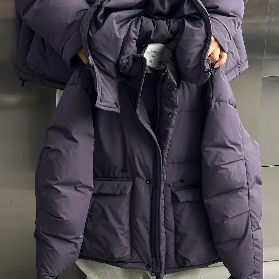 M家kids童装2024新款冬季加厚女童羽绒服儿童保暖90白鸭绒外8902