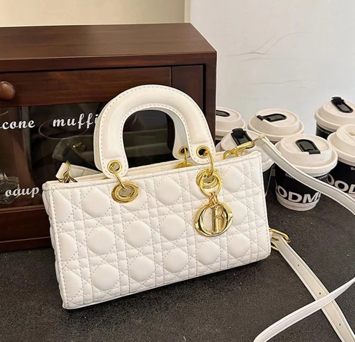 YAOYAO手工真皮女包 单肩斜挎横版包包