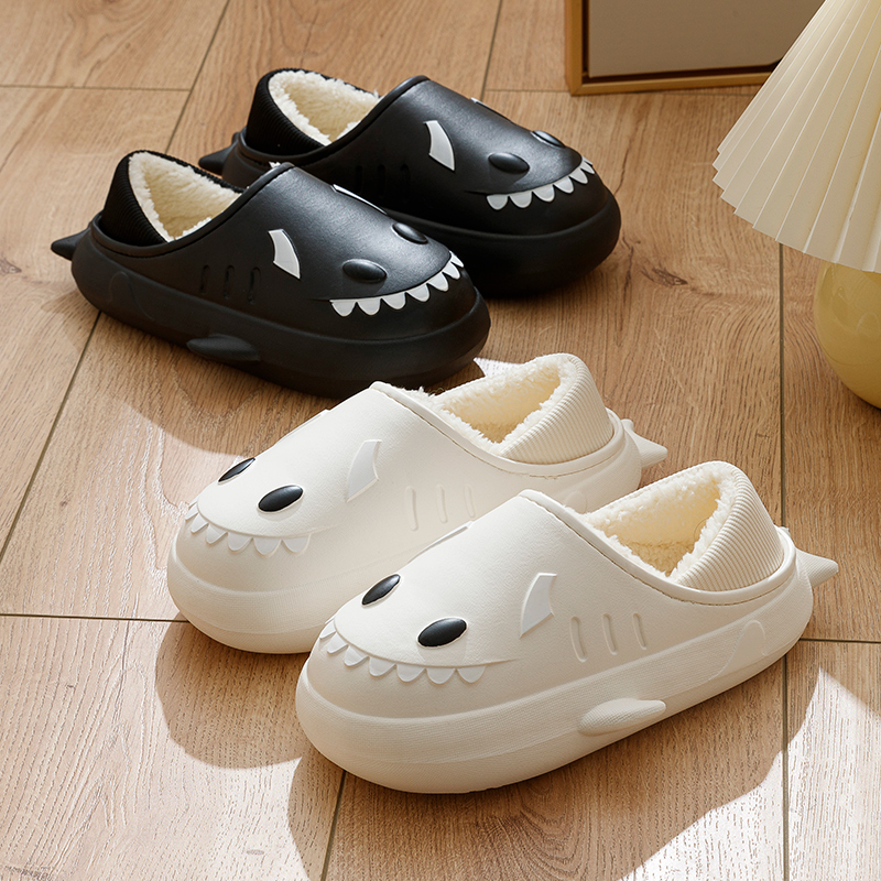 女士拖鞋秋冬季外穿防水防滑可爱厚底包跟网红踩屎感保暖棉鞋女