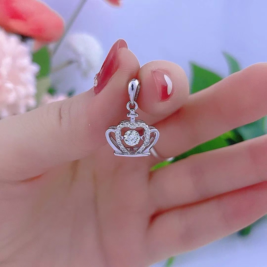 吊坠足银 【皇冠灵动吊坠】轻奢时尚百搭简约素款