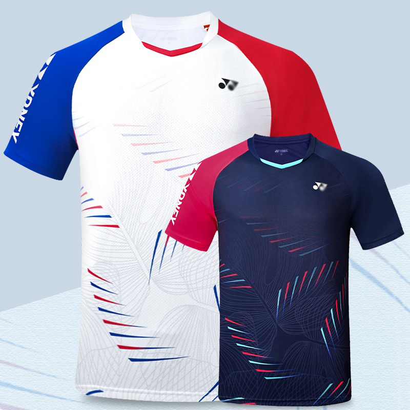 2022新款yy羽毛球服男女短袖运动服上衣短袖套装夏季乒乓球服定制