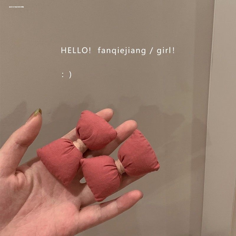 设计ins蓬蓬蝴蝶结发夹显白侧边新款边夹甜妹精致碎发时尚气质