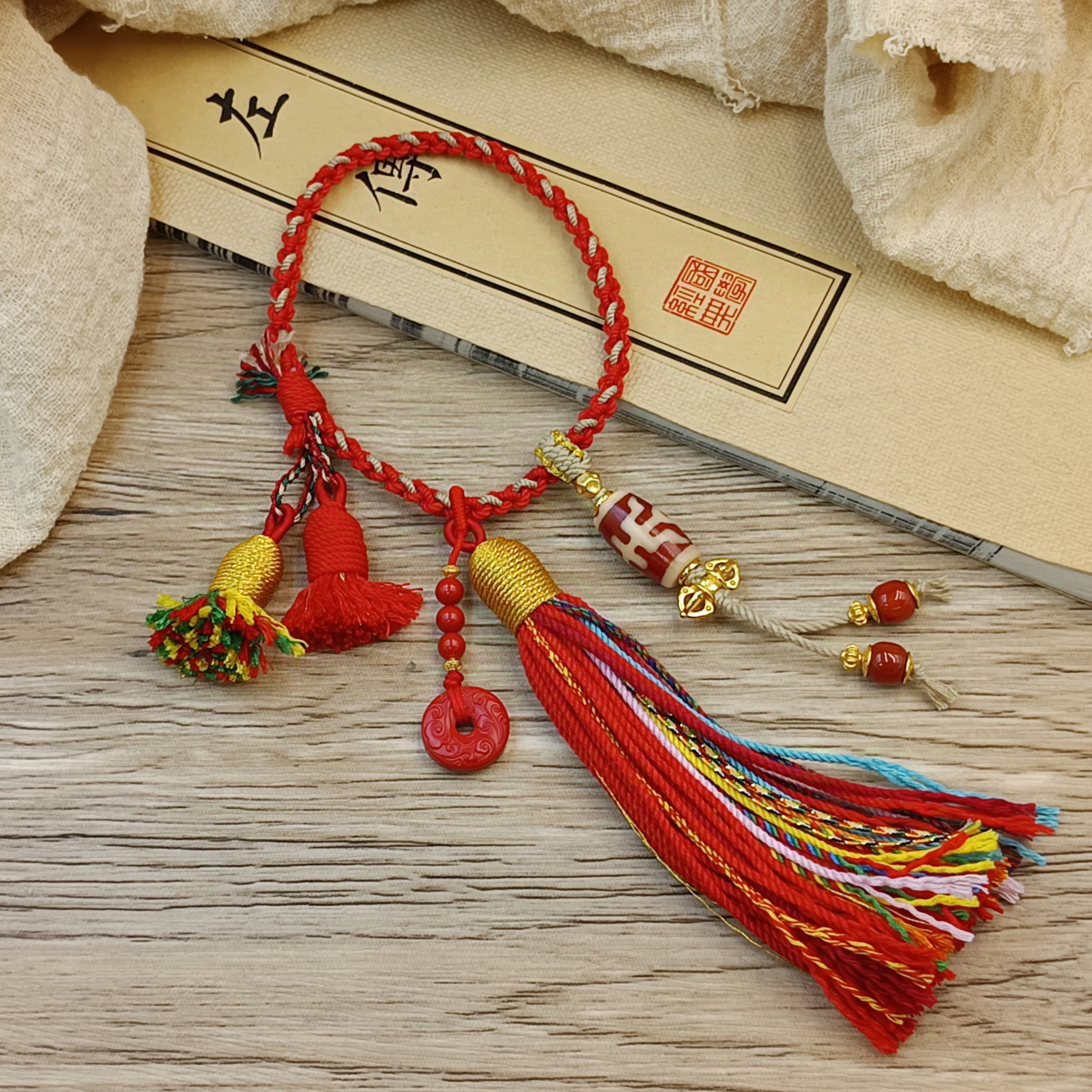 含辰砂工艺品【晟伊】O10559朱砂九紫挂件