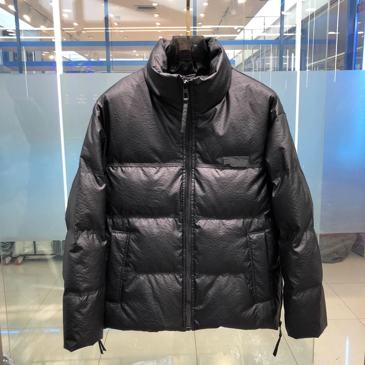 棉服PU皮立领羽绒服男士冬季超厚保暖2023新款时尚百搭青年短款面