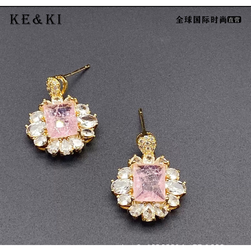2137冰花锆石气质奢侈感耳钉