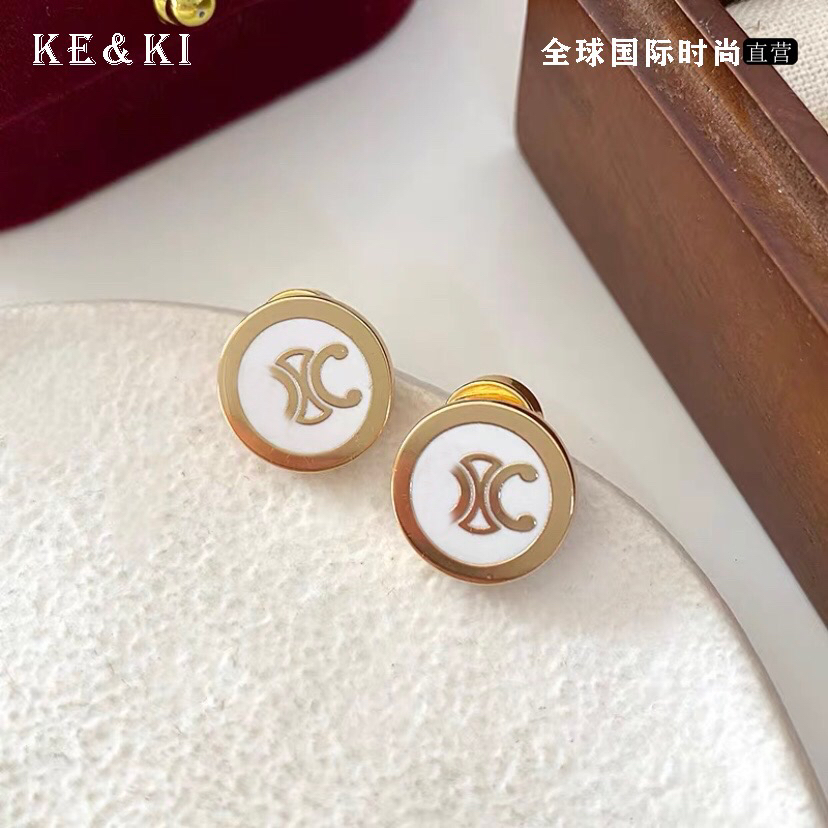 铜合金耳饰 2067法式复古气质高级感小众独特耳钉
