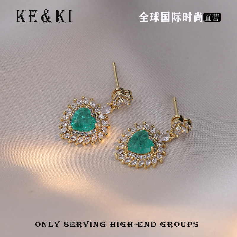 铜合金耳饰 0 2135百搭网红高级感闪钻锆石耳钉