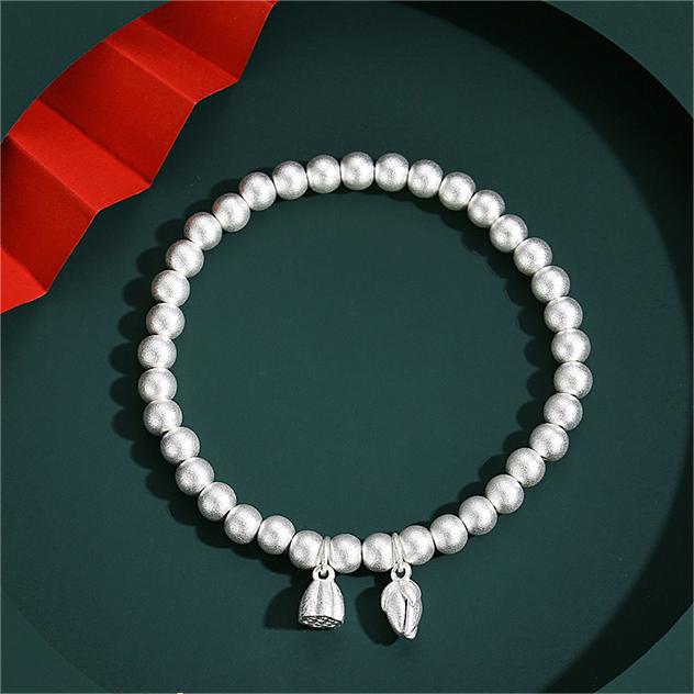 足银手链 999纯银两世欢手链女生2023年新款古风手串送女友礼物