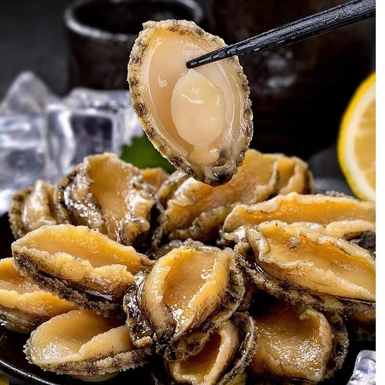 尚尚海鲜  新鲜活冻鲍鱼肉500g左右/包 到手30只