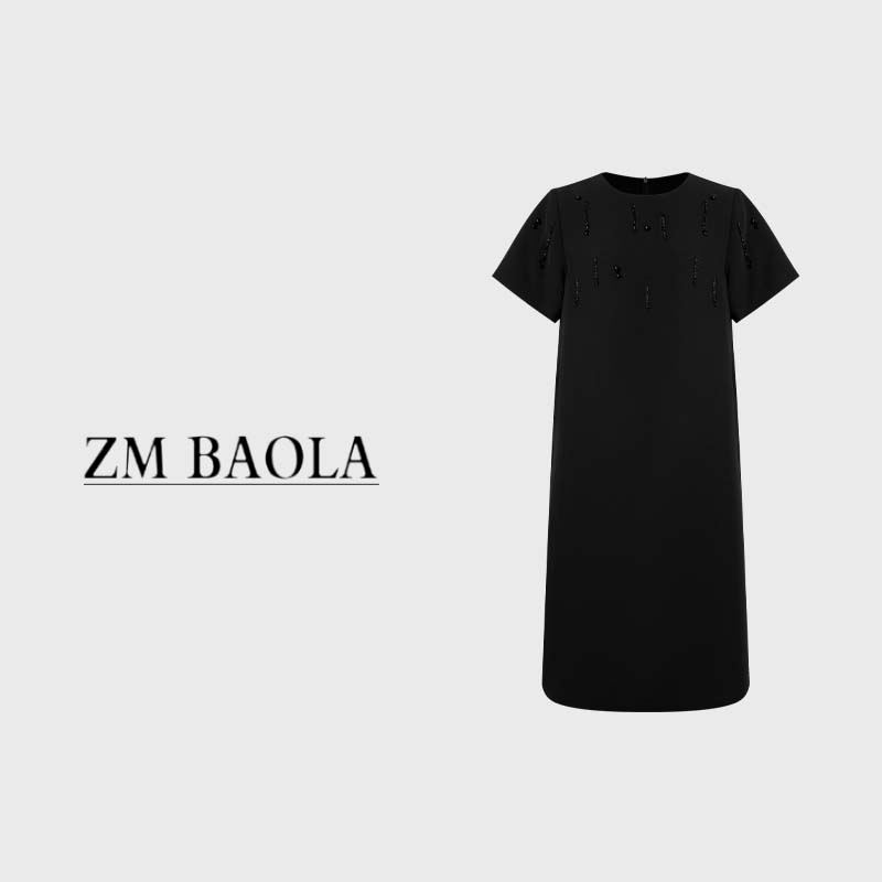 【恒星】钉珠设计风格优雅大气时尚简约女装连衣裙BN8013-S4