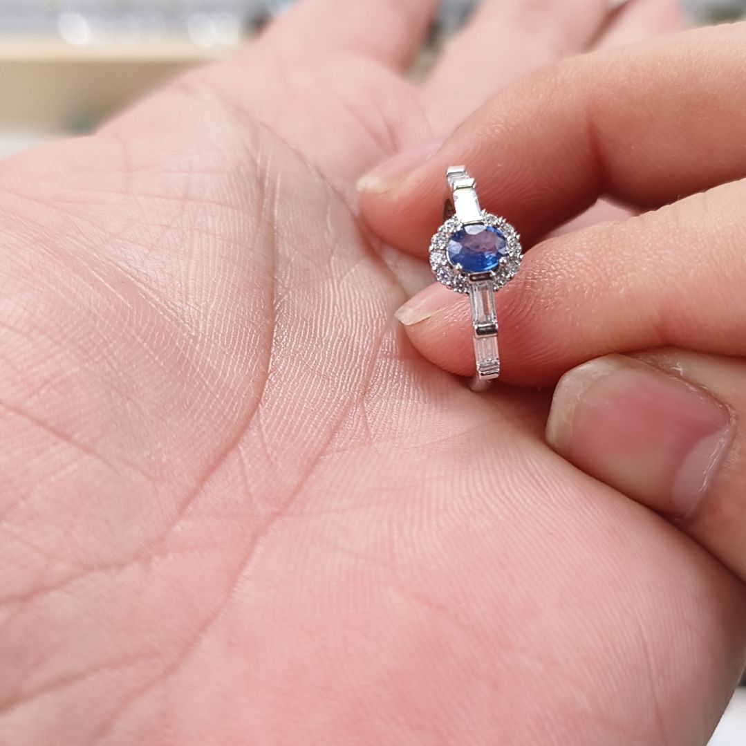 【闪购商品】蓝宝石戒指银S925镶嵌