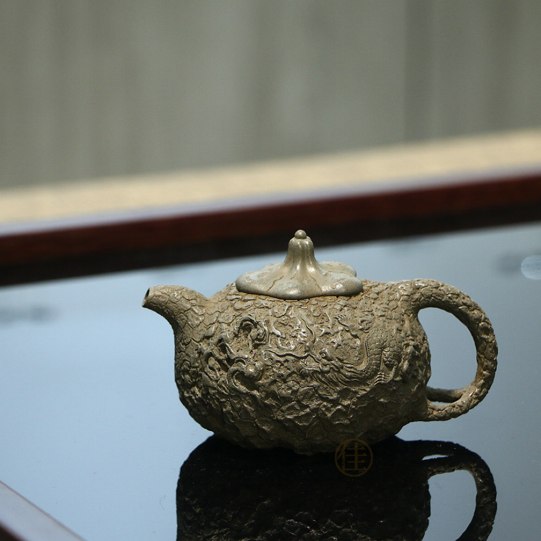 吃茶乐土-全手工 隐龙供春 原矿青段 150毫升 宜兴紫砂壶