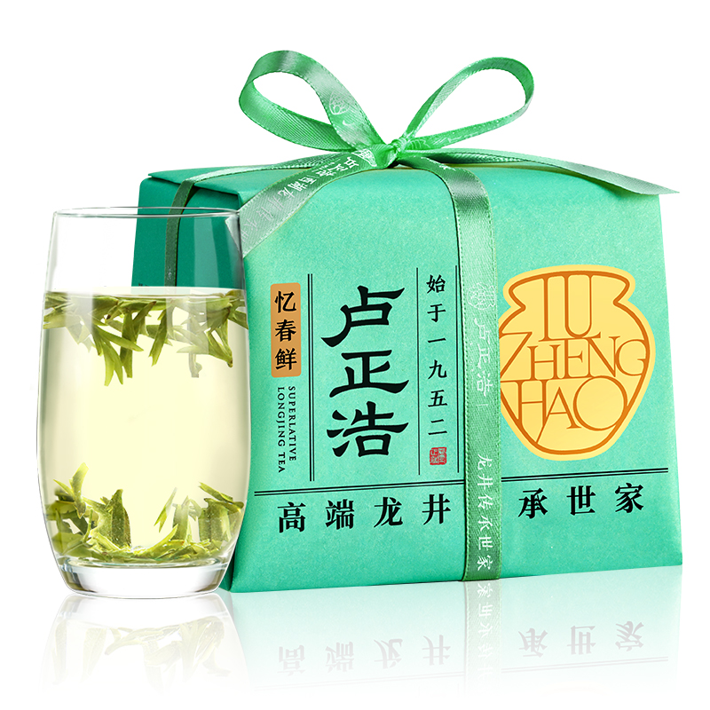 达播专属【忆春鲜】卢正浩青白2023年明前特级龙井茶150g纸包