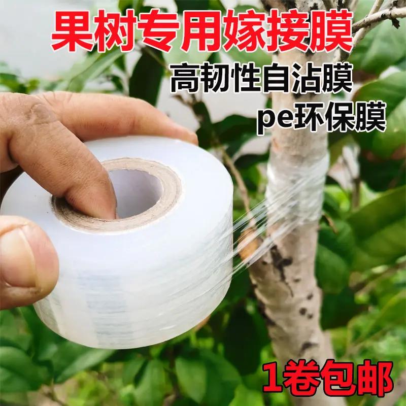 嫁接膜专用膜PE无需打结薄膜 嫁接绑带果树苗木包扎带 自粘膜包邮