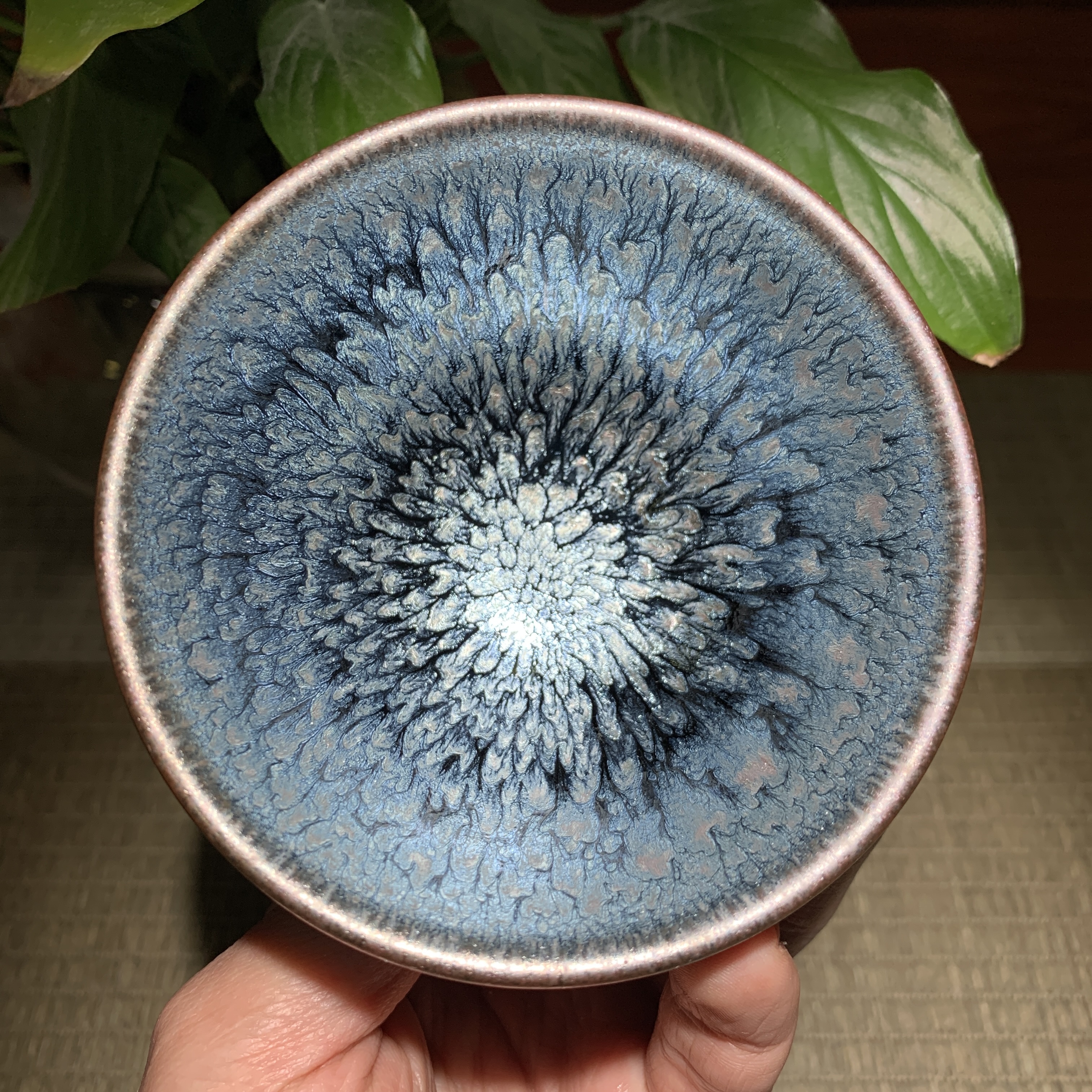 精品百花建盏敛口主人杯