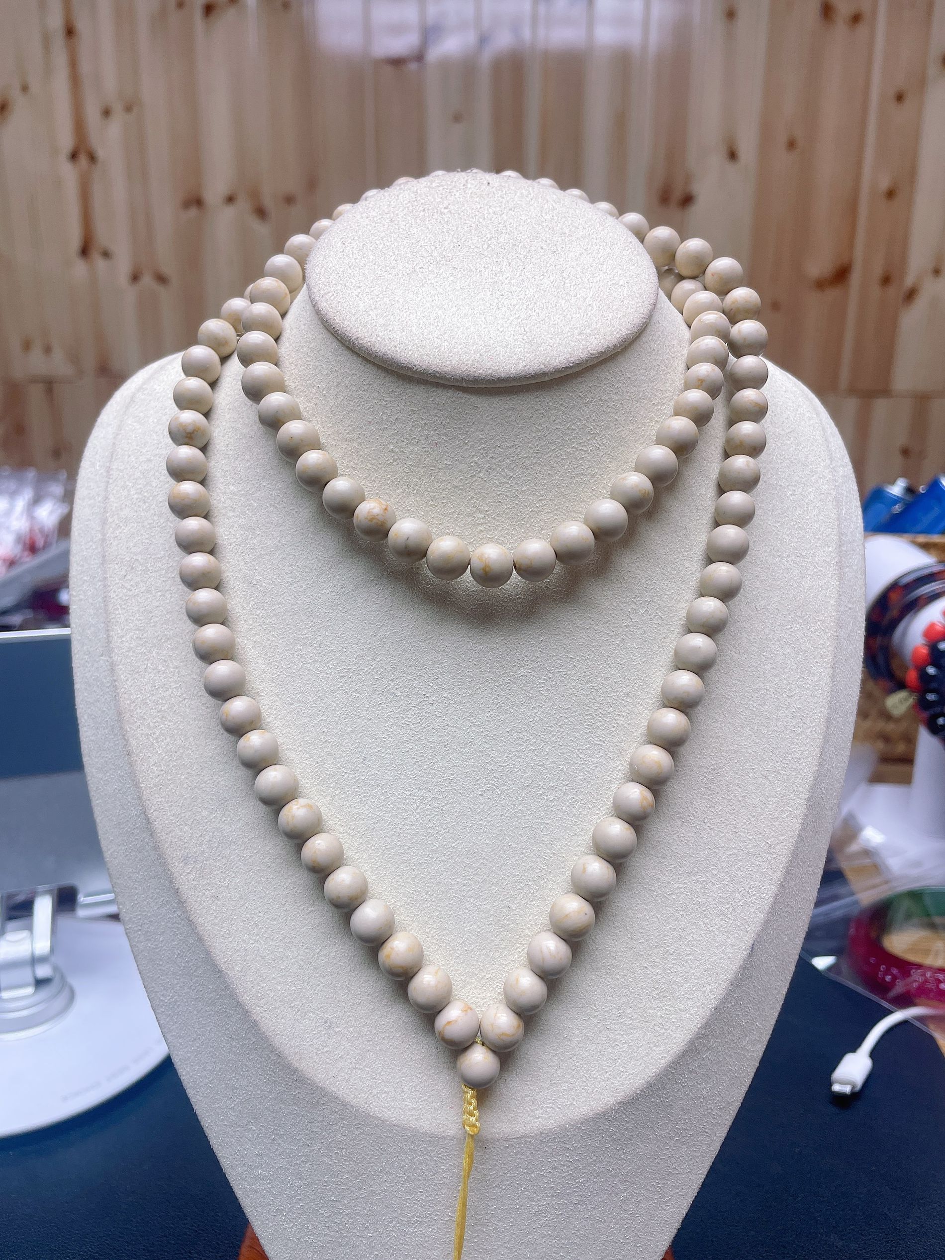 舍 L 8mm 圆珠DIY 108颗项链Q652