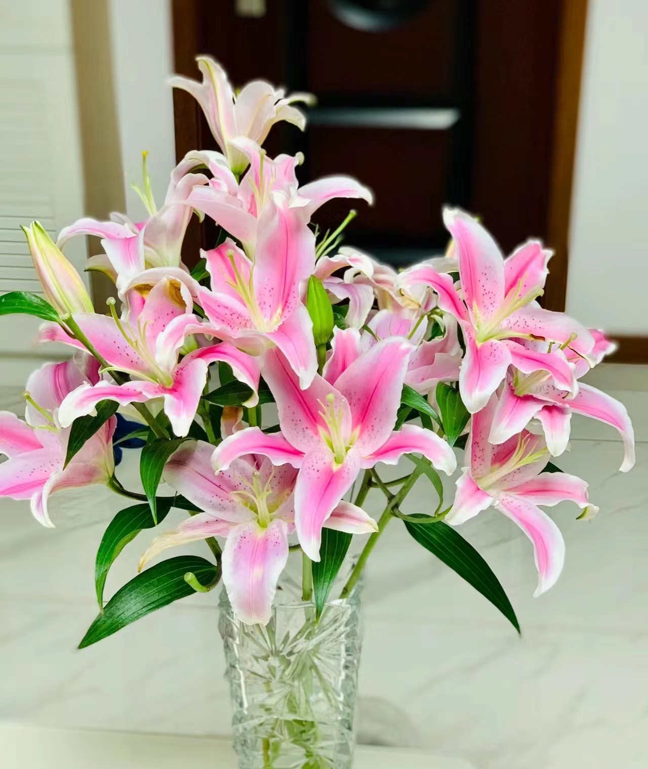 【粉色香水百合鲜花】云南基地直发 生活鲜花家庭客厅卧室插花DIY