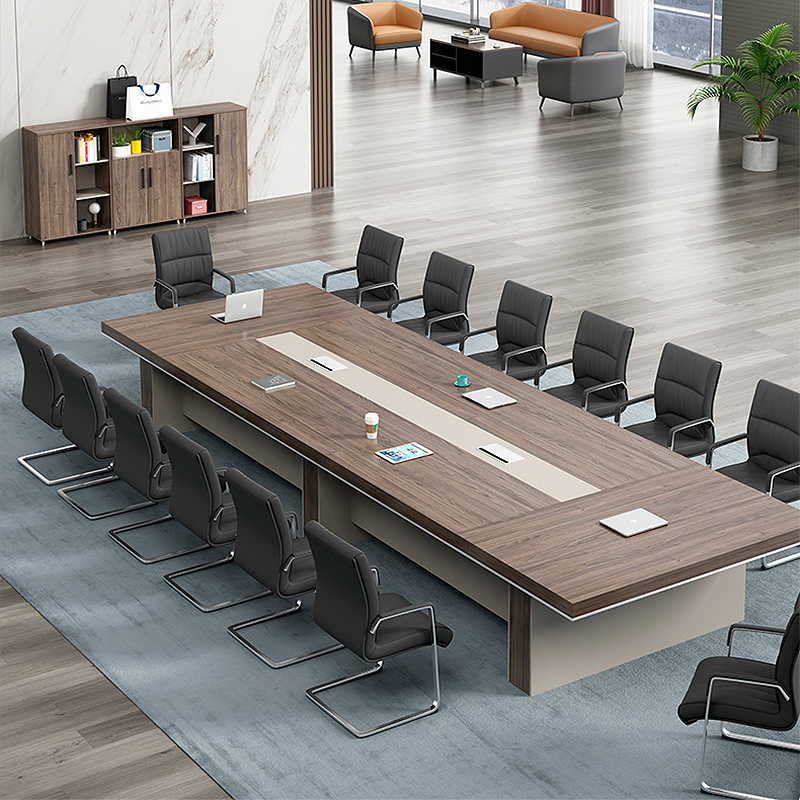 大型会议桌椅组合办公室长方形接待洽谈桌子接待会客家具简约现代
