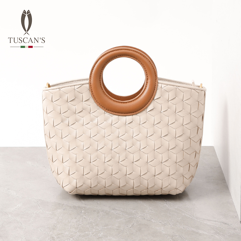 TUSCAN'S时尚编织手提包轻奢手拿包设计师款斜挎女包TS时代双鱼