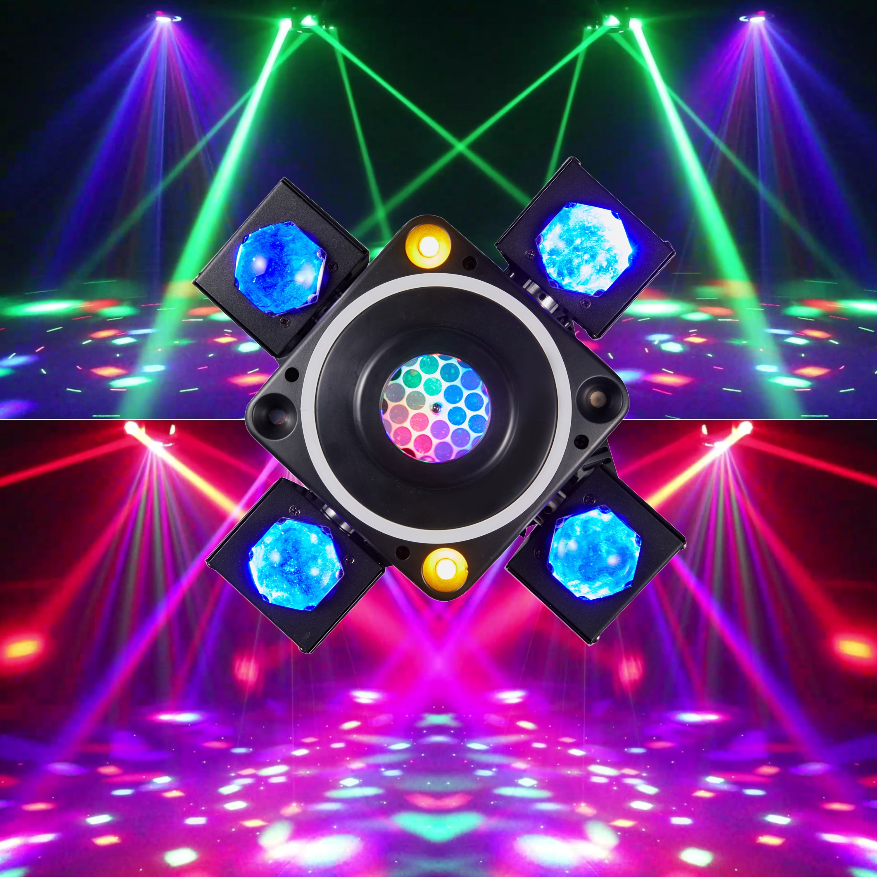 KTV摇头灯激光射灯频闪声控客厅家用房间清吧酒吧房间蹦迪旋转灯