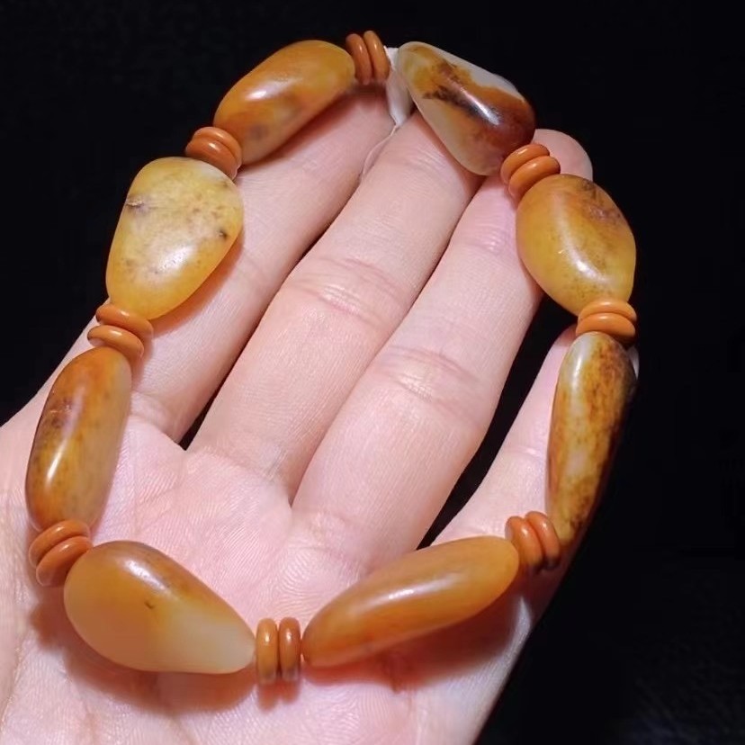 新疆和田玉籽料手串时尚百搭单圈