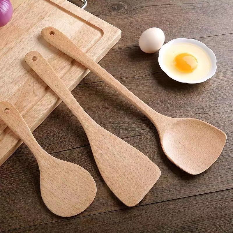 榉木无漆不粘锅家用木铲子专用木锅铲炒锅铲炒菜木头铲饭勺子长柄