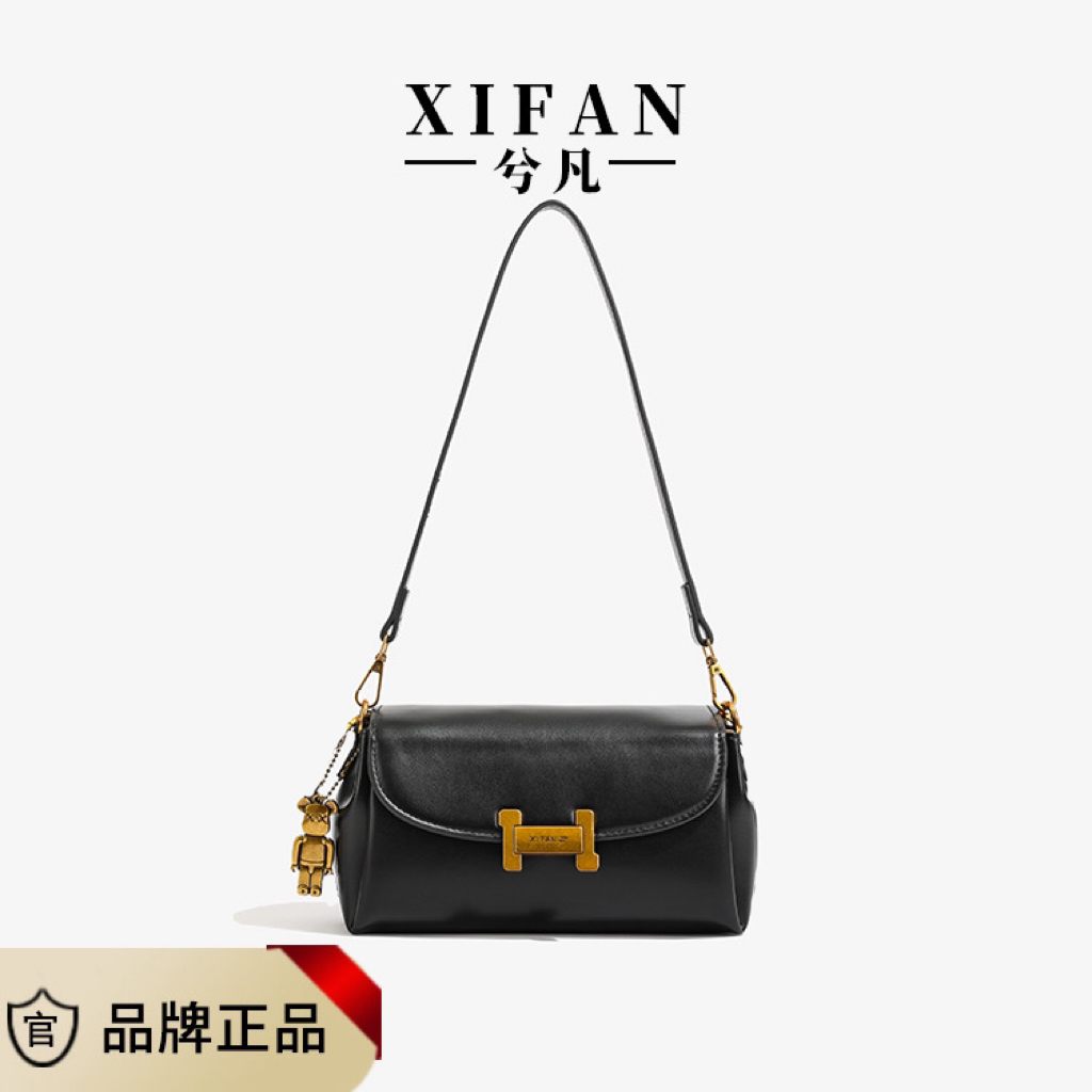 新款轻奢百搭高级感气质时尚斜挎女士包181黑