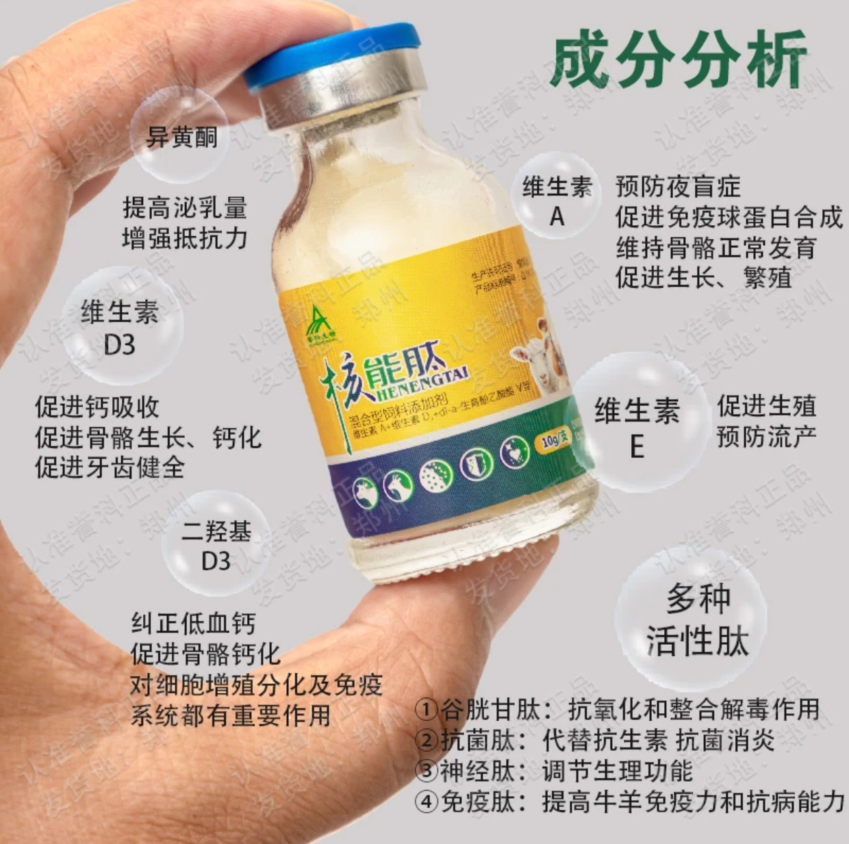 抗应激产后瘫痪的活性肽核能肽玩舌头异食癖