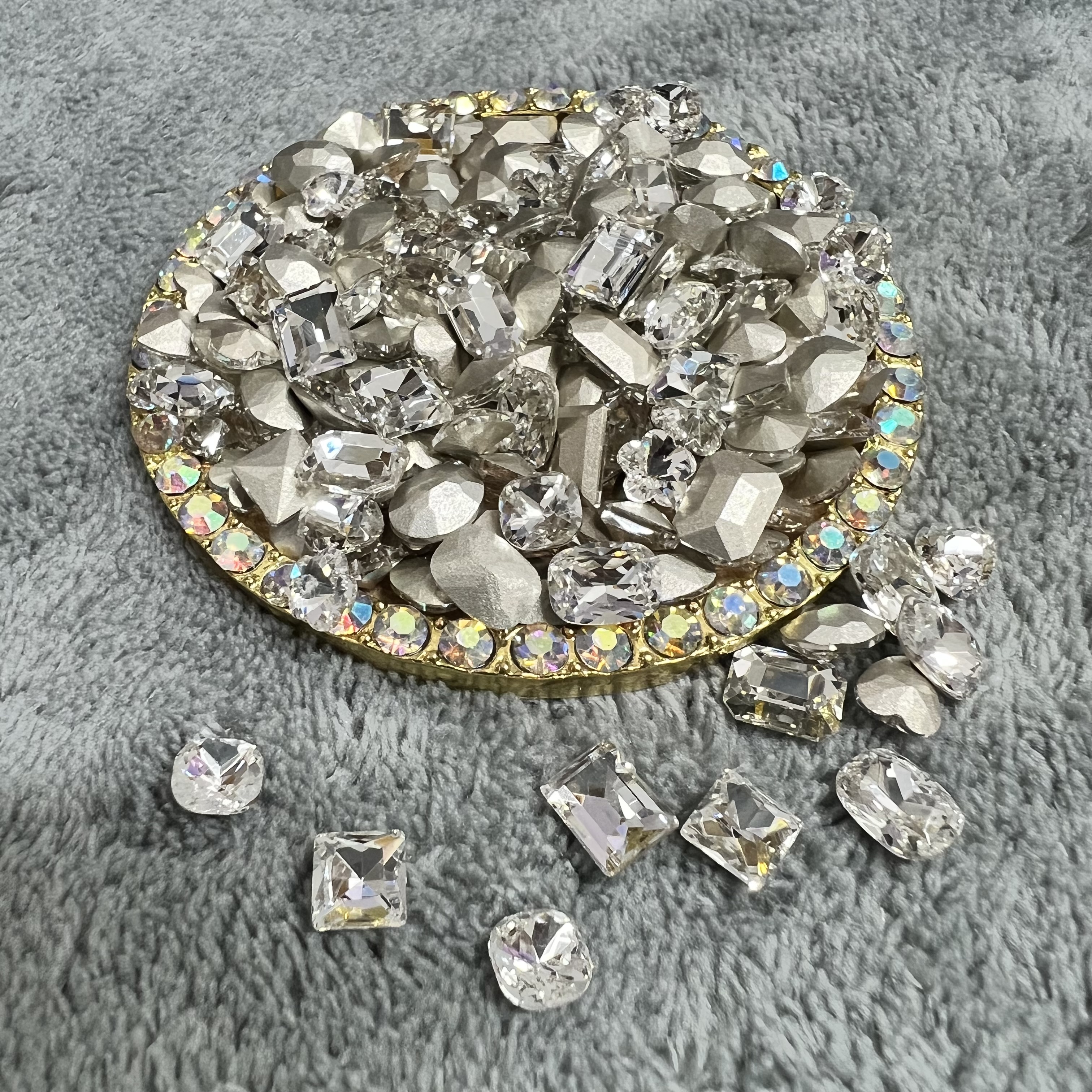 六艺【混色】彩色爆闪高品质美甲钻尖底