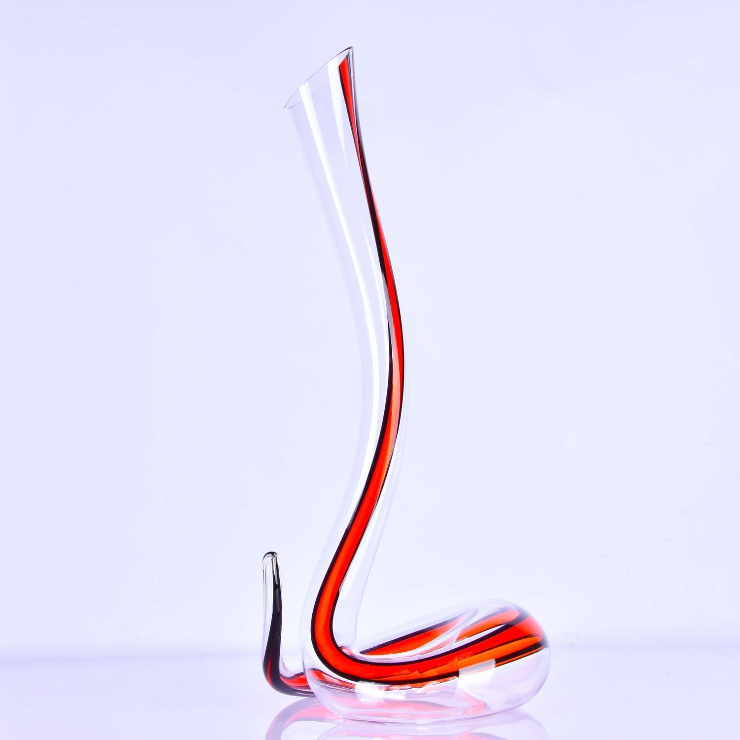 【小扬哥优选】地中海无铅水晶S蛇形醒酒器曼巴人工吹制水晶玻璃快