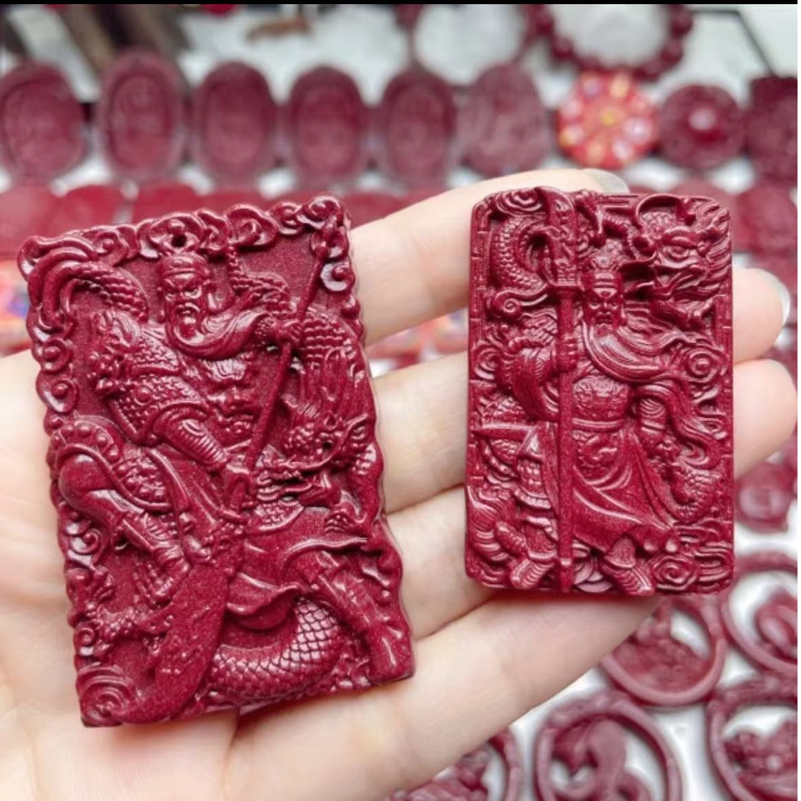 天然辰砂天然辰砂【正品朱砂】时尚【关公吊坠】